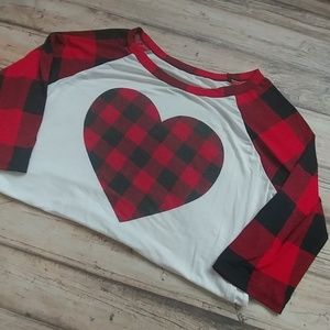 Buffalo plaid Large raglan